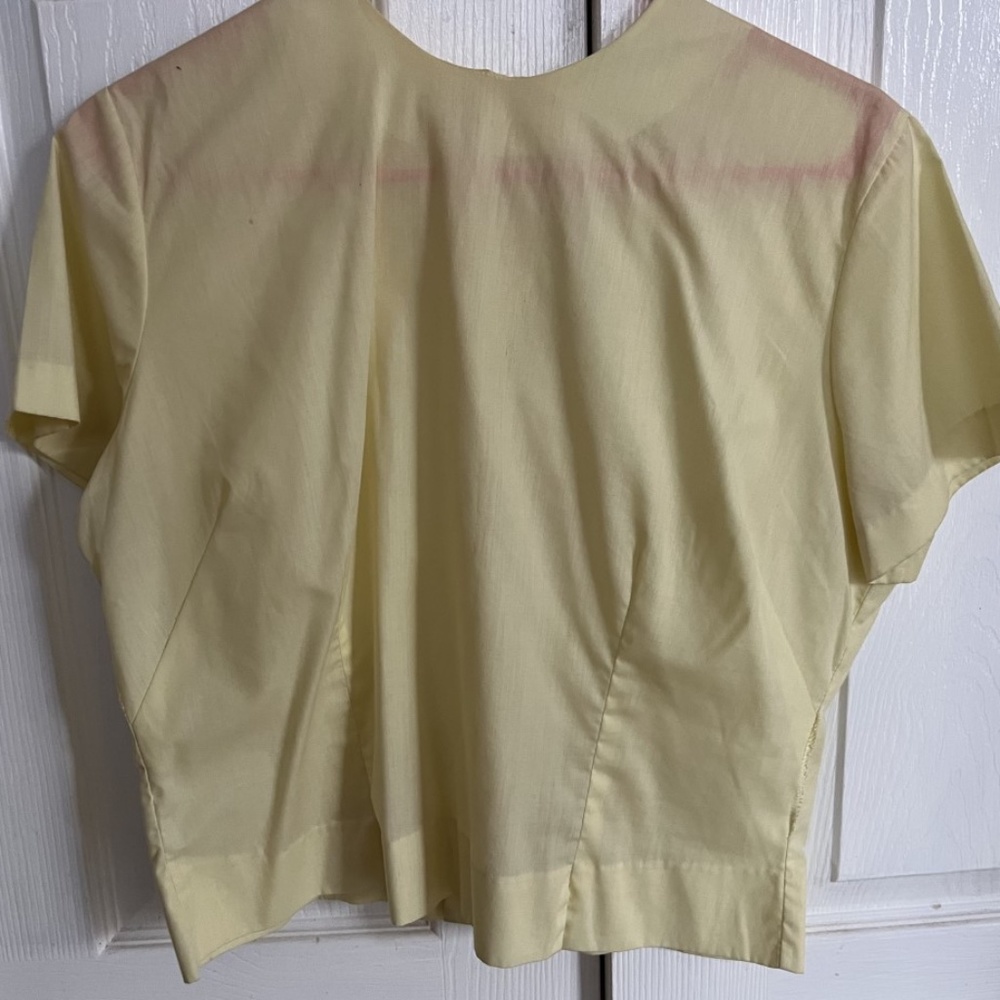 1950's Vintage Yellow Spring/Summer Blouse